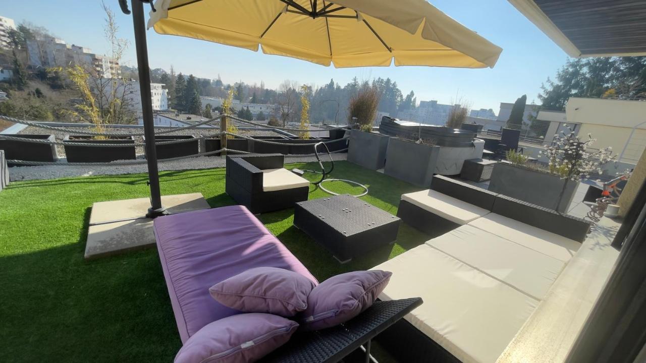 Penthouse - 3 Schlafzimmer- Sonnige Dachterrasse -Whirlpool & Alpenblick - Perfekt Fuer Romantik Oder Familienurlaub Mit Kind, Hund Willkommen - By Ferienwohnenamsee - Uberlingen Exterior foto